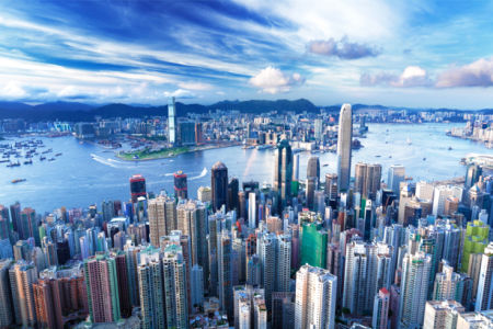 Фотообои Гонконг, здания, город, небоскребы (city-0000210)