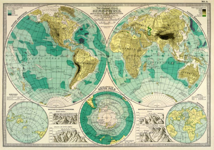 атлас, география, карты, старая карта (map-0000151)