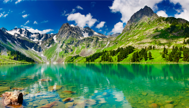 Фотообои с природой горное озеро отражения (nature-00007)