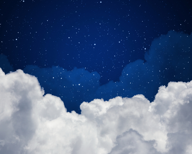 Фотообои ночное небо облака, звезды (sky-0000131)