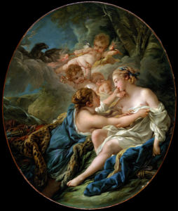Картина амуры Буше Венера фреска обои (angel-00028)