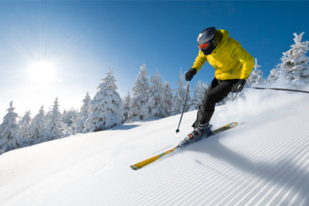 Фотообои лыжник на снегу (sport-0000133)