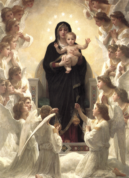 Фреска картина Бугеро Мадонна ангелы (angel-00044)