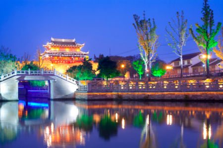 Фотообои Восток, Китай, вечерний город (city-0000015)