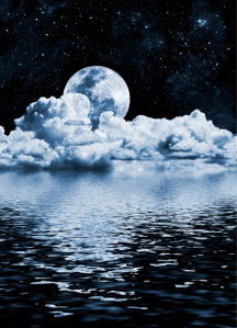 Фотообои  ночное море и отражение (fantasy-0000032)
