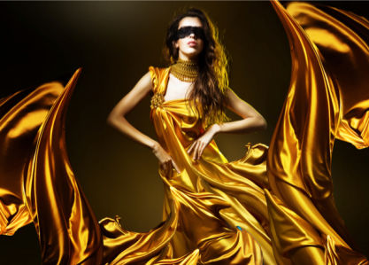 Фотообои девушка в золотом платье (glamour-0000011)