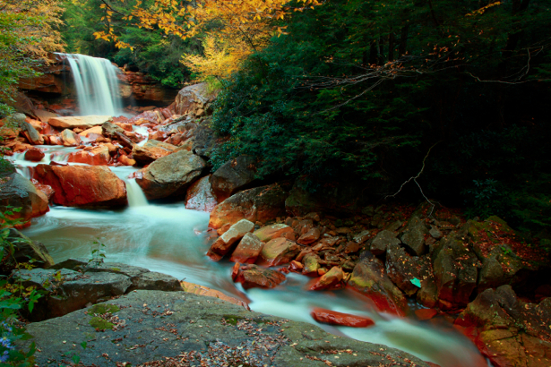 Фотообои с природой водопад осень (nature-00360)