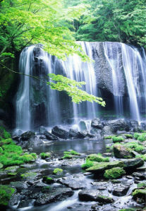 Фотообои природа вертикальные горный водопад (nature-00386)