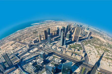 Фотообои вид из окна Бурдж Дубаи (city-0001389)