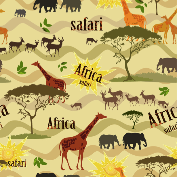 Фотообои Паттерн Африка сафари (animals-0000470)