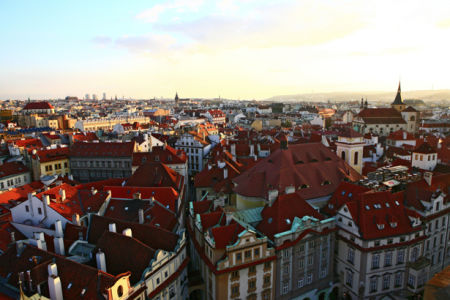 Фотообои Прага Чехия вид сверху (city-0000626)