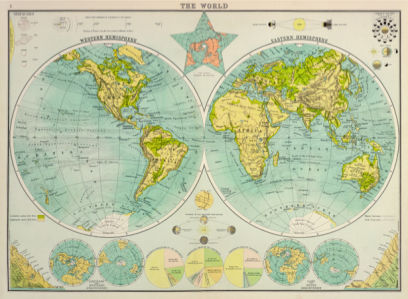 атлас, география, карты, старая карта (map-0000152)