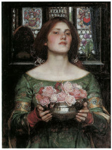 Картина женщина с цветами (pf-118)