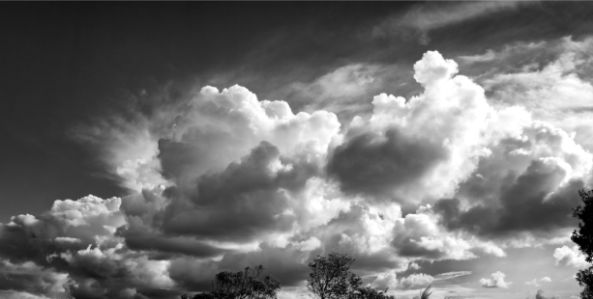 Фотообои черно белые облака (sky-0000138)