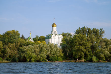 Фотообои Днепропетровск церковь остров (city-0000888)
