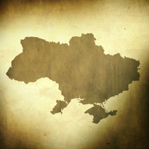 Фотообои карта Украины на бумаге (map-0000198)