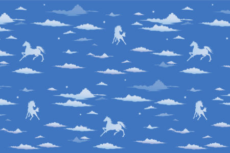 Фотообои небо с лошадками (children-0000396)