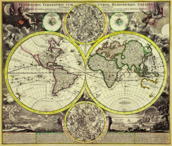 атлас, география, карты, старая карта (map-0000141)