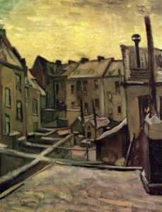 Ван Гог (backyards-of-old-houses-in-antwerp-in-the-snow-croped-version-1885)