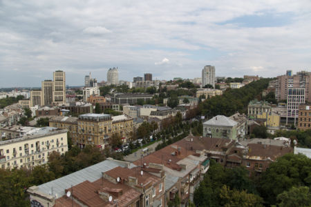 Фотообои вид с верху Днепропетровск (city-0000957)
