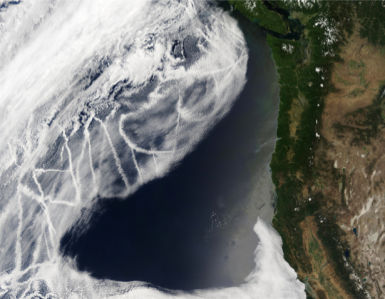 Фотообои NASA фото облачный сюрреализм (terra-00116)