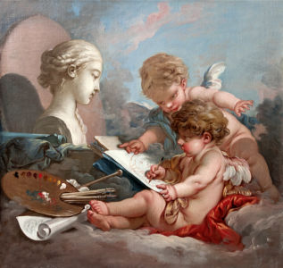Картина амуры художники живопись обои (angel-00023)