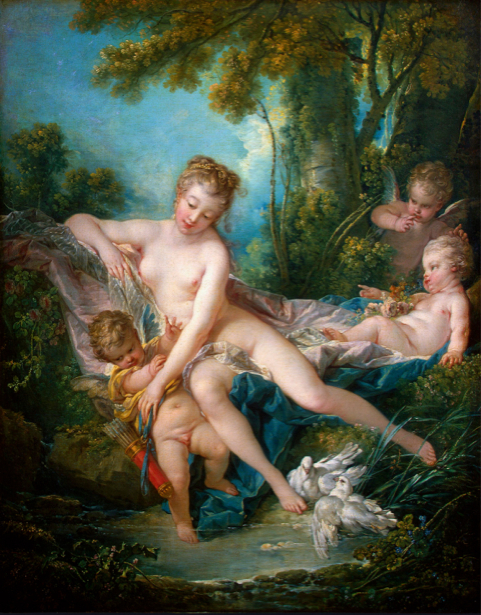Обои фреска картина Венера и амуры (angel-00036)