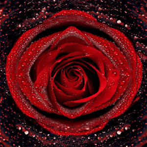 Алая, красная роза фотообои цветы на стену фото (flowers-0000075)