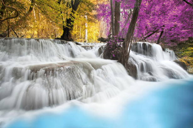Фотообои водопад лес озеро фото (nature-0000844)
