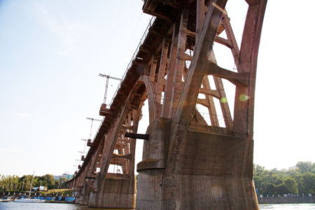 Фотообои Днепропетровск конструкция моста (city-0000873)