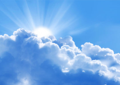 Фотообои солнце из облаков небо (sky-0000141)