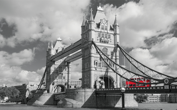 Фотообои ЧБ Лондон Тауэрский мост (city-0001236)