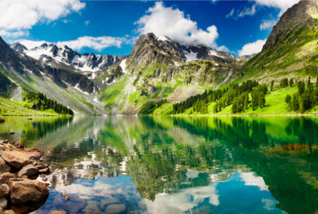 Фотообои виды природы горное озеро (nature-00071)