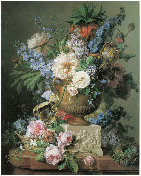 Tranh Son Dau натюрморт, ваза с цветами (pf-107)