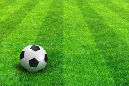 Фотообои футбольный мяч поле (sport-0000126)