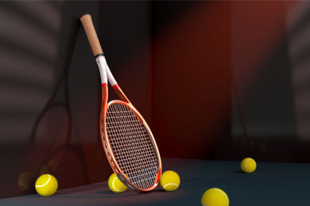 Фотообои большой теннис - ракетка (sport-0000145)