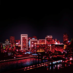 Фотошторы огни ночного города (bedroom-curtain-00015)