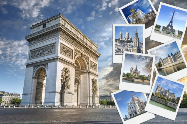 Триумфальная арка фотообои Париж (city-0001312)