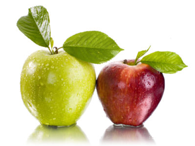 Фотообои кухня зеленое красное яблоко (food-0000191)
