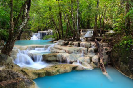 Фотообои водопад лес камни (nature-0000729)