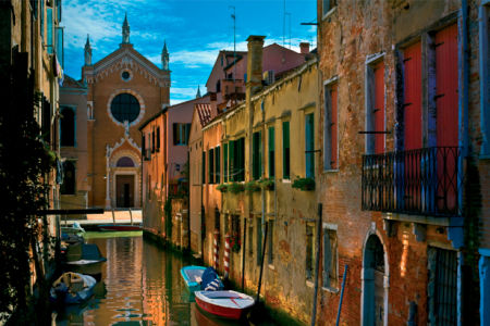 Фотообои канал в Венеции Италия (city-0000475)