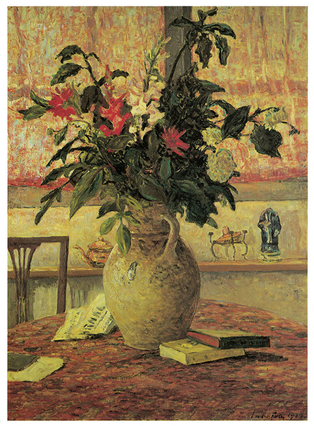 Максим Мофра Ваза с цветами на столе фотообои (pf-79)