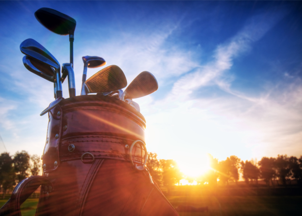 Фотообои гольф спорт закат (sport-0000137)