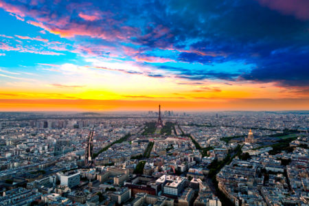 Фотообои город, Париж, Франция, Эйфелева башня (city-0000027)