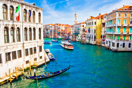 Фотообои канал в Венеции, Венеция, Италия (city-0000034)