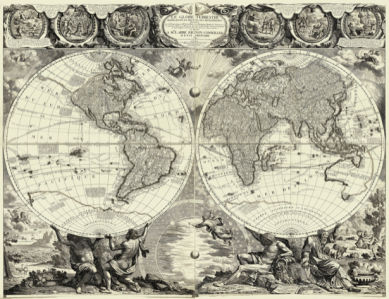 атлас, география, карты, старая карта (map-0000137)