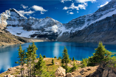 Фотообои вид на горное озеро (nature-0000672)