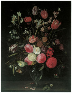 натюрморт с цветами и фруктами (pf-69)