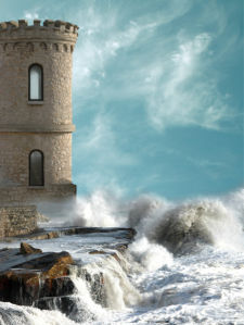 Фотообои крепость в море (fantasy-0000139)