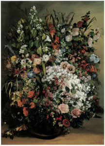 Гюстав Курбе букет цветов (pf-34)